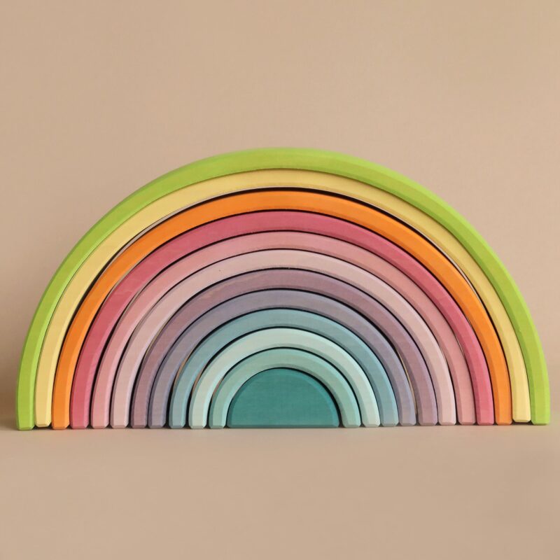 Large Wooden Rainbow. Pastel
