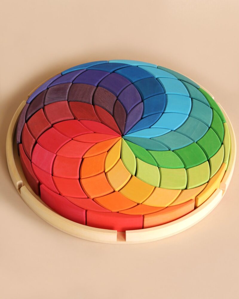 Grimm's Wooden Color Spiral Block Set