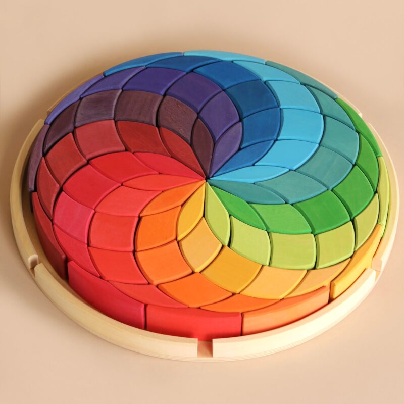 Grimm's Wooden Color Spiral Block Set